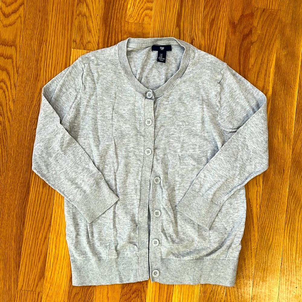 Gap 3/4 sleeve gray cardigan